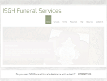 Tablet Screenshot of isghfuneralhome.org